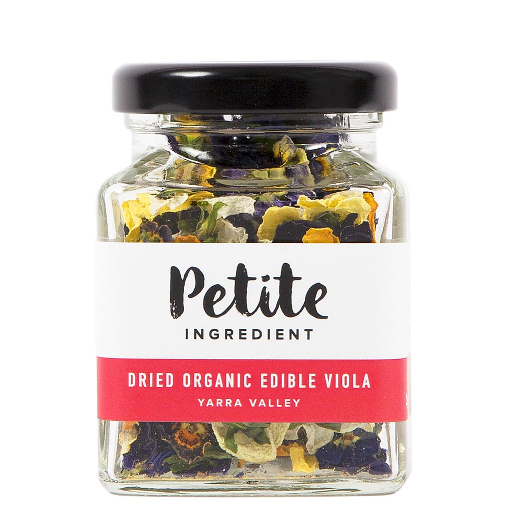 Petite ingredient edible dried flower organic viola jar 3g