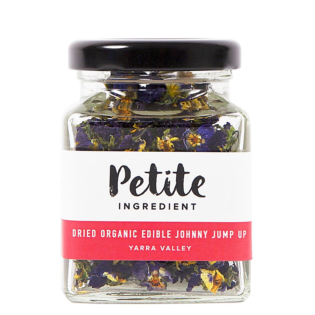 Petite ingredient edible dried flower organic viola johnny jump up jar 3g