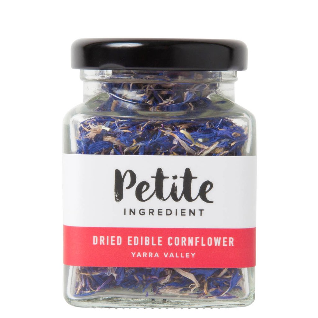Petite ingredient edible dried flower cornflower blue jar 6g