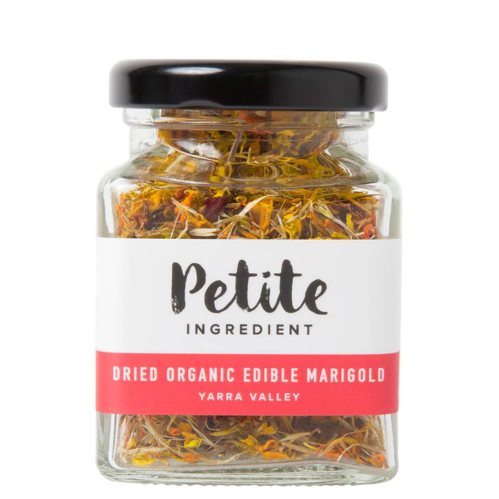 Petite ingredient edible dried flower marigold jar 4g