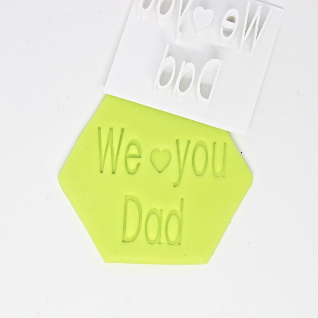 fathers day fondant cookie embosser we love you dad