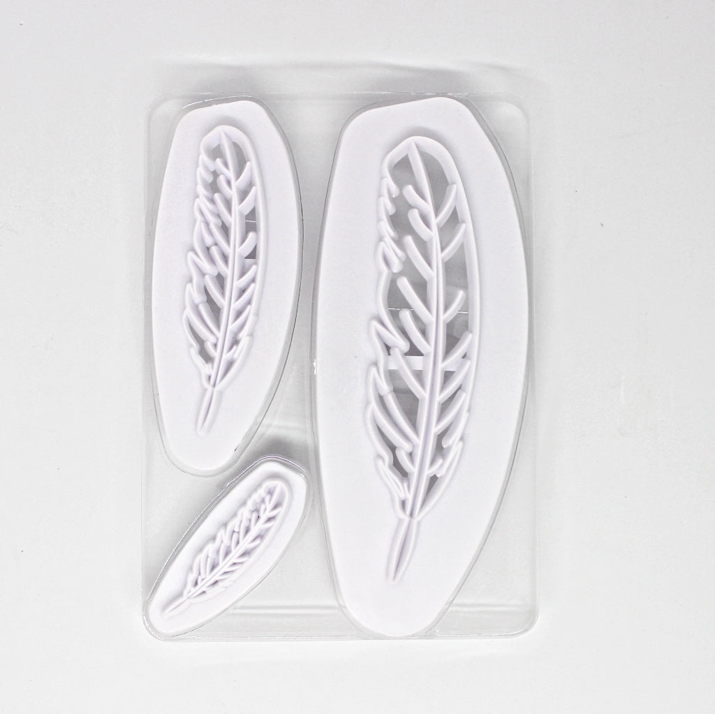 feather fondant cookie cutter set