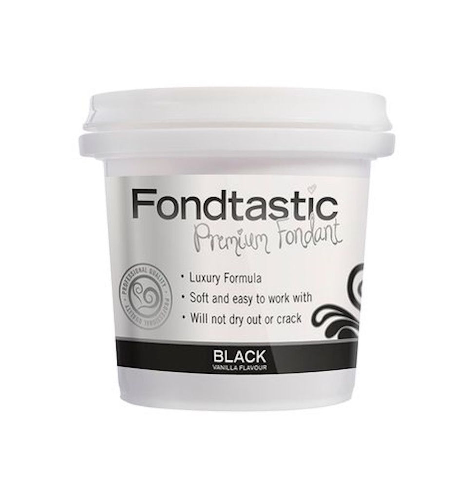 fondtastic vanilla flavoured fondant 226g black