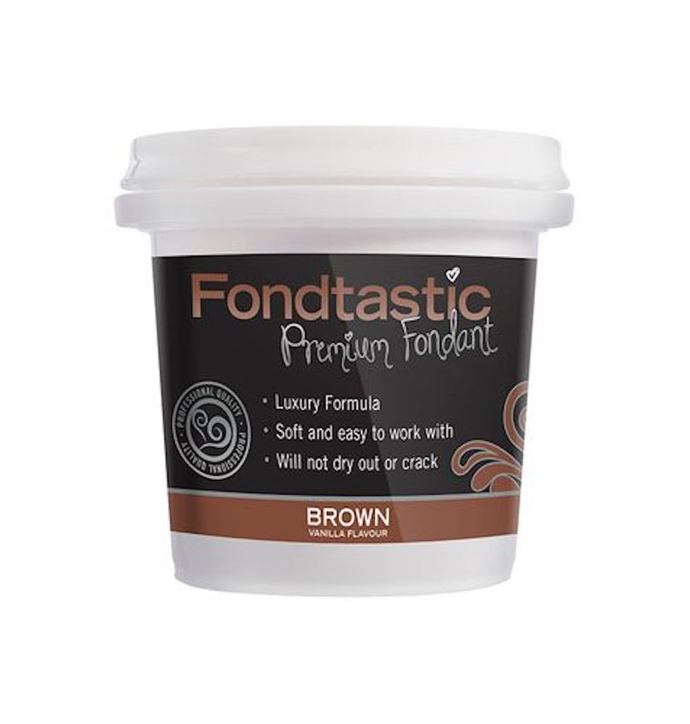 fondtastic vanilla flavoured fondant 226g brown