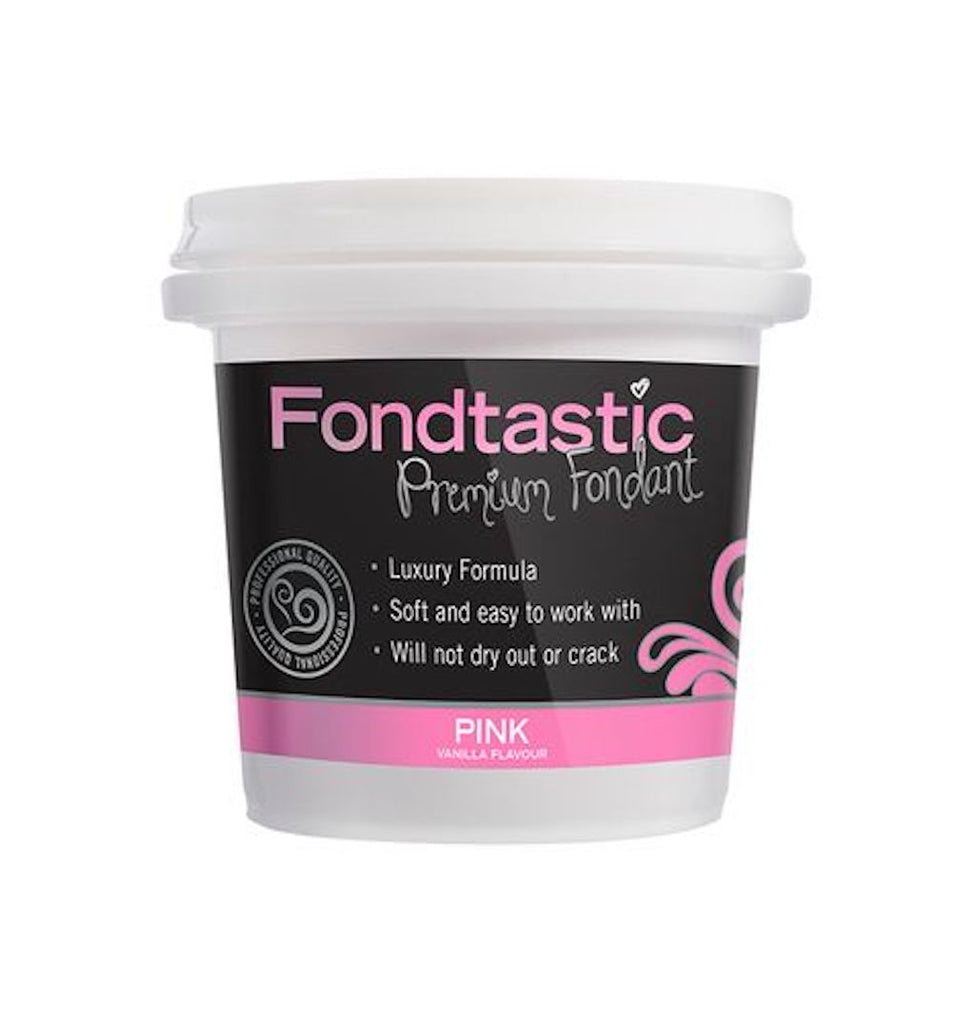 fondtastic vanilla flavoured fondant 226g pink