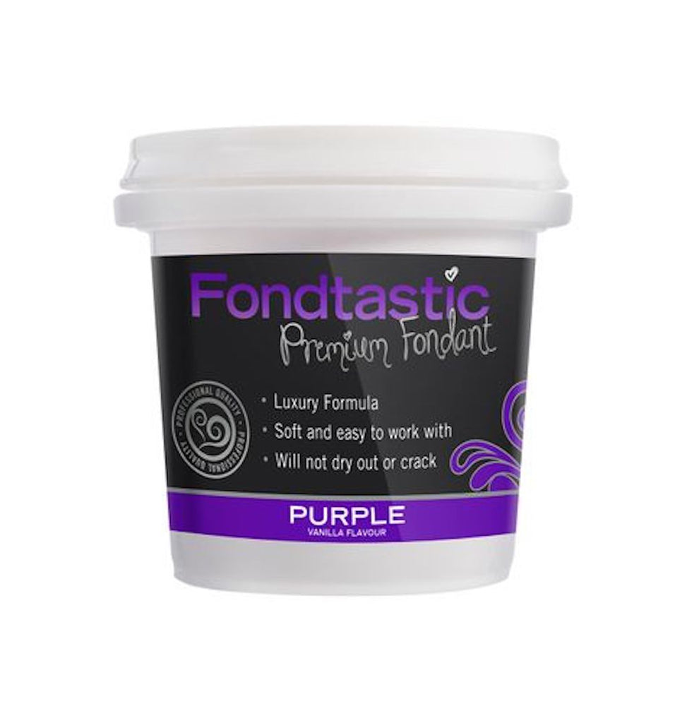 fondtastic vanilla flavoured fondant 226g purple