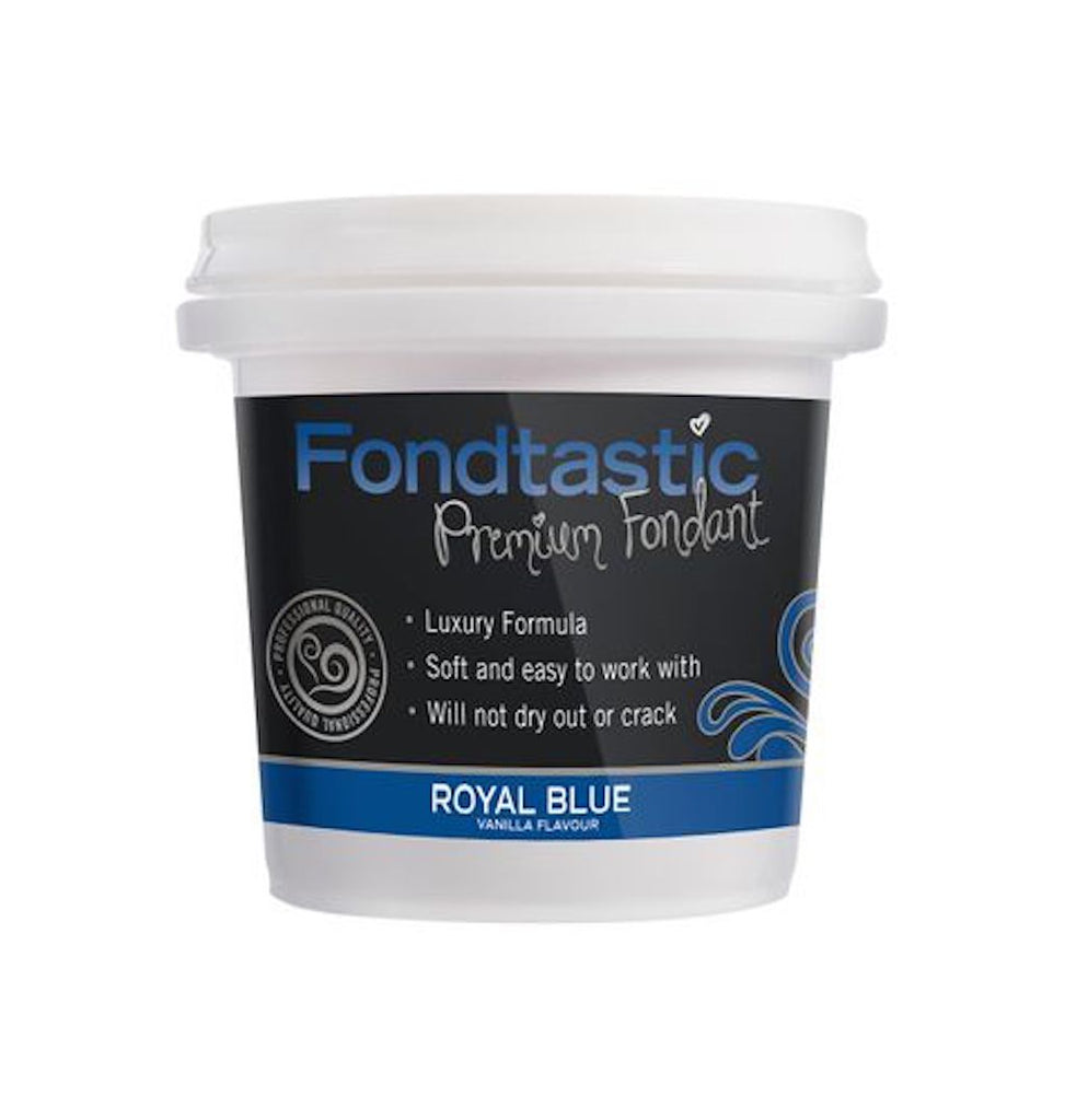 fondtastic vanilla flavoured fondant 226g royal blue