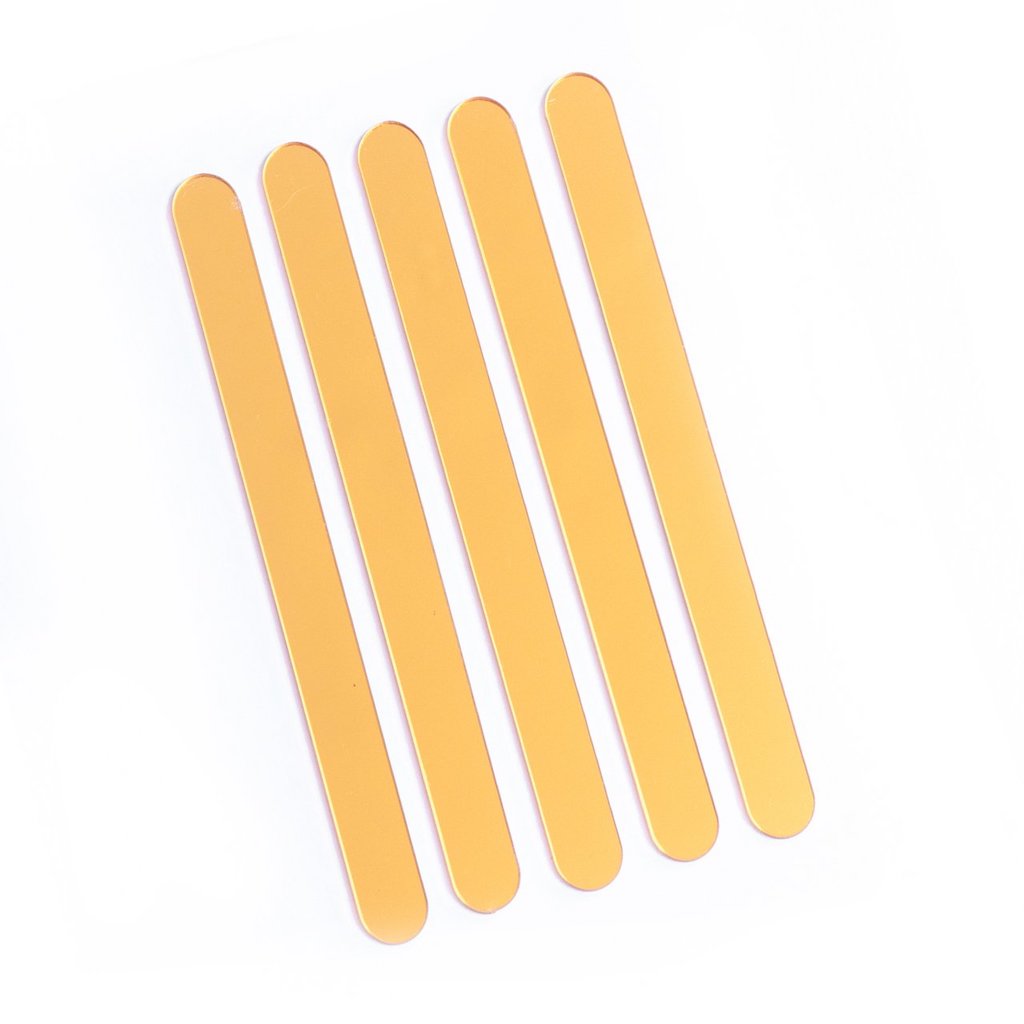 Popsicle ice cream sticks gold mirror acrylic reusable regular size