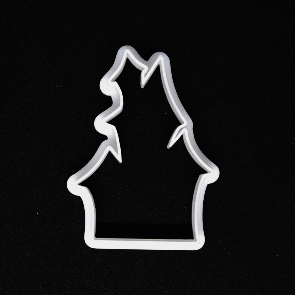 halloween haunted house plastic cookie cutter