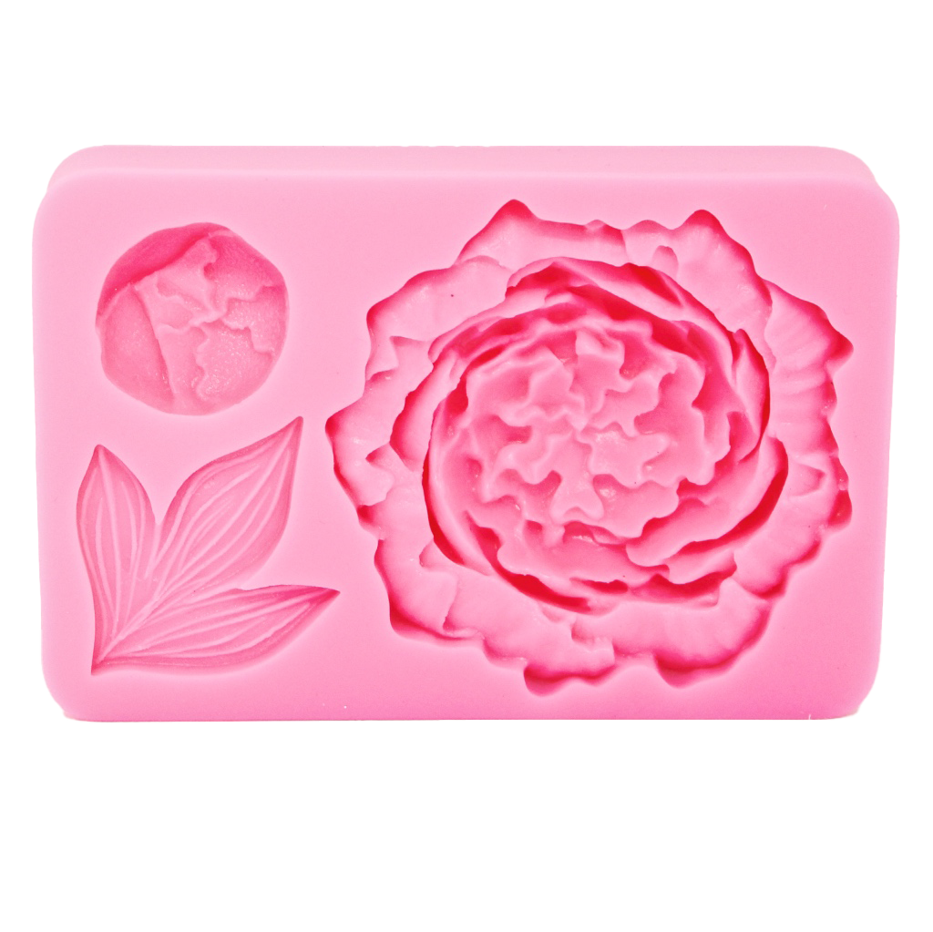large peony silicone mould