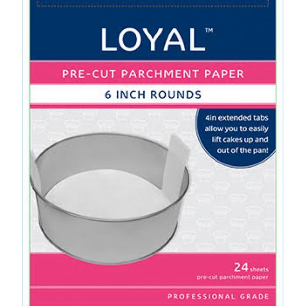 loyal pre cut baking paper 6"