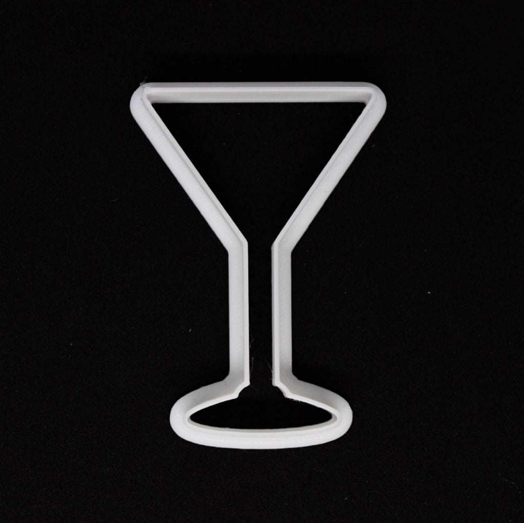 martini cocktail glass plastic cookie cutter