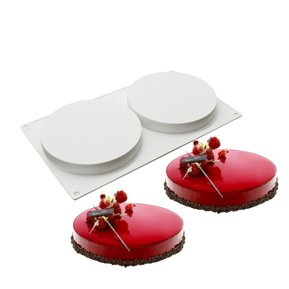 mcm-199-2 flat round xl silicone cake mousse mould