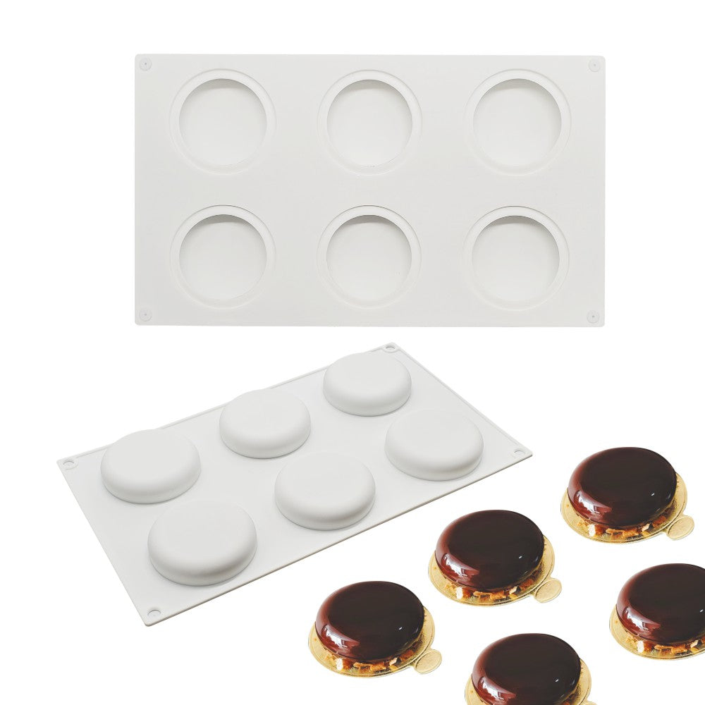 mcm-200-1 half sphere flat silicone cake mousse mould