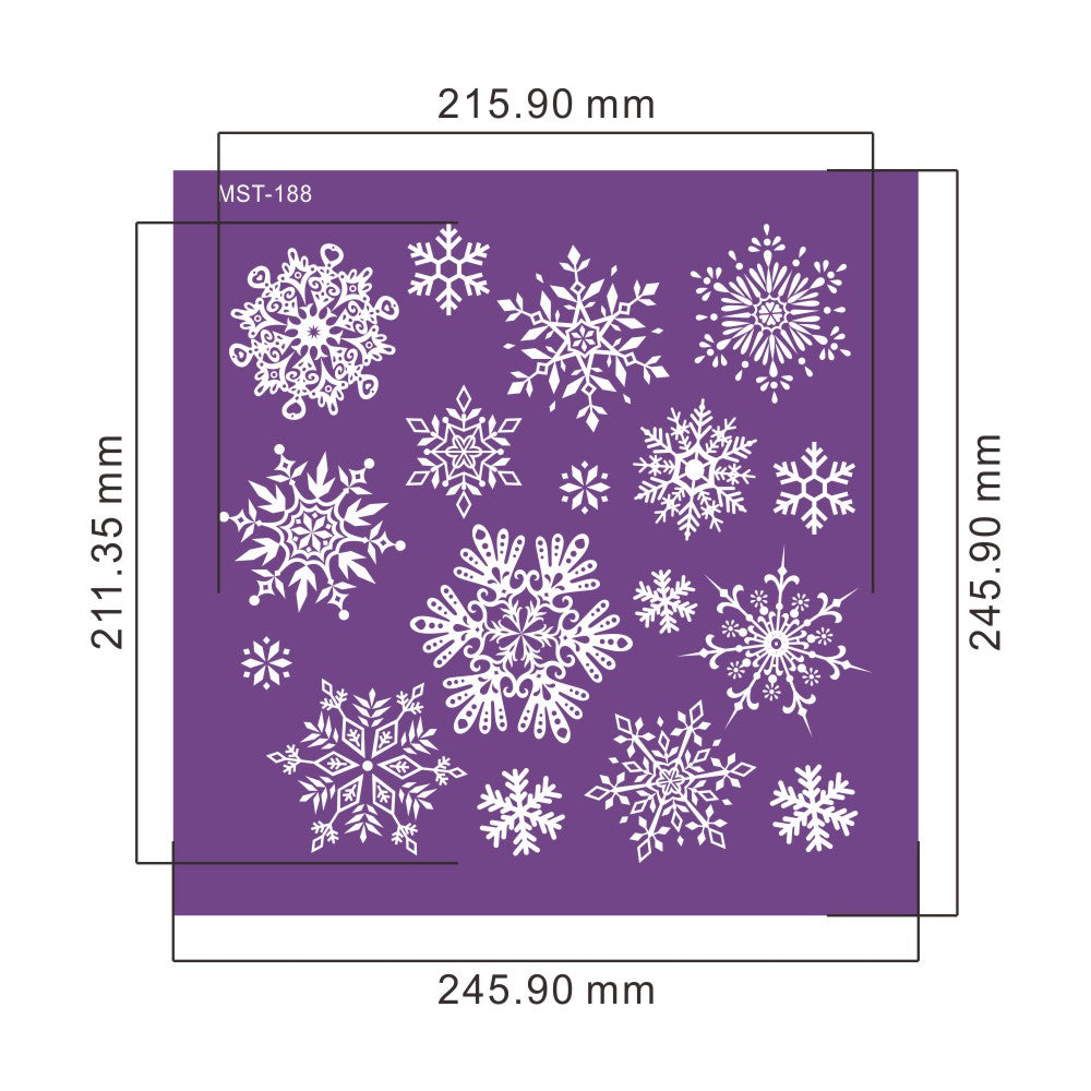 mesh cake stencil snowflakes MST-188-1