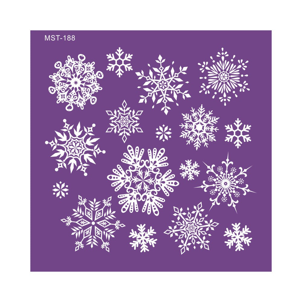mesh cake stencil snowflakes MST-188-1