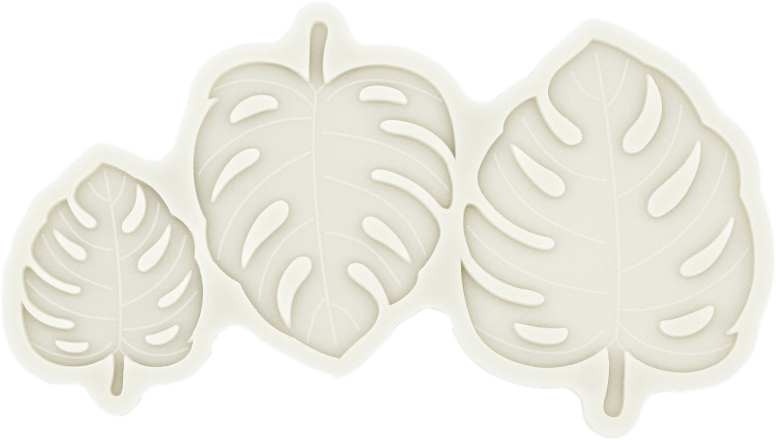tropical monstera leaf 3 leaves silicone cake cookie mould