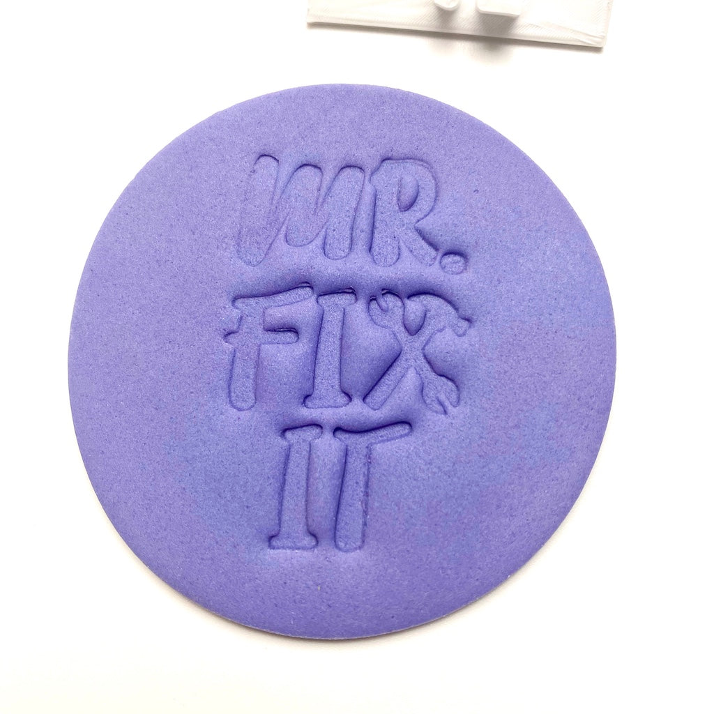 mr fix it father's day fondant cookie embosser