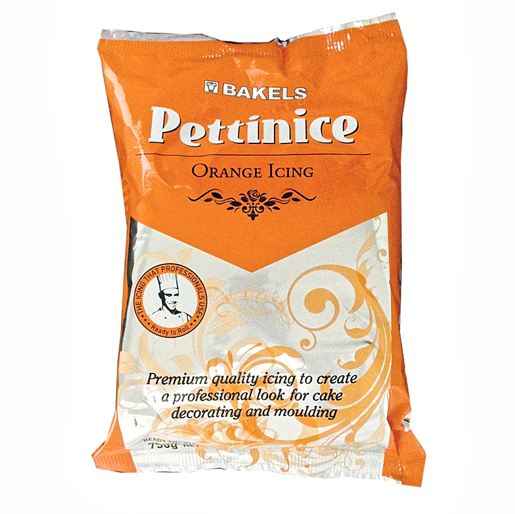 Bakels pettinice ready to roll fondant 750g pack orange