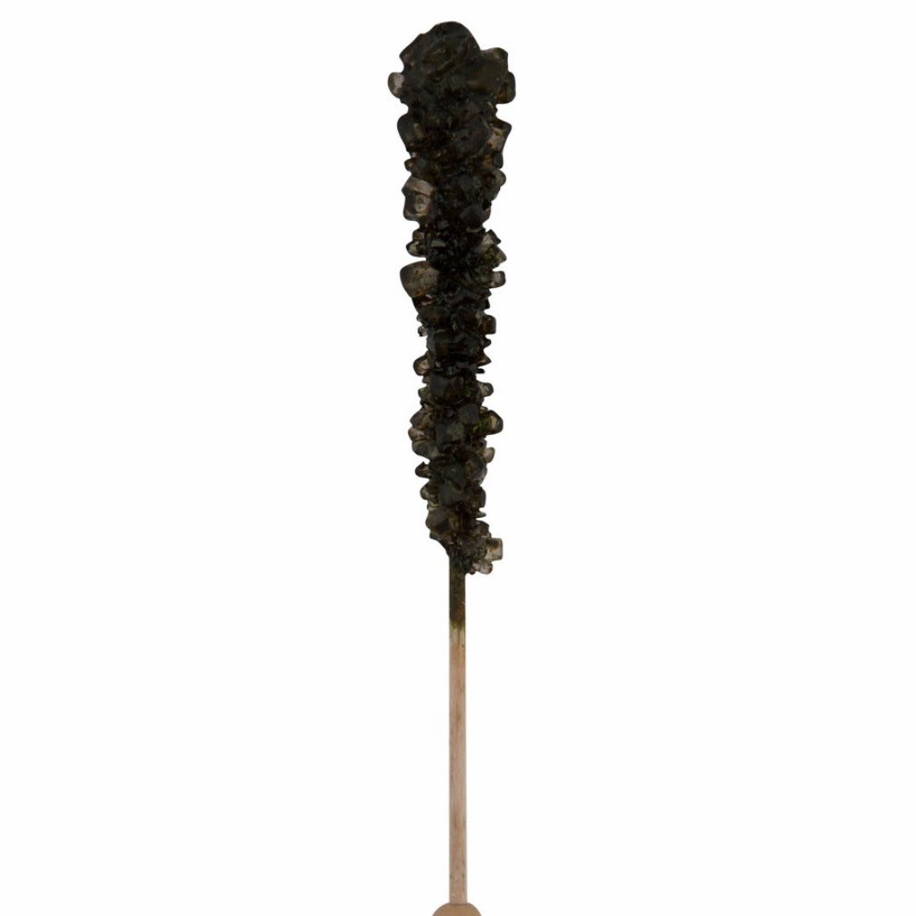 rock crystal sugar candy stick - black blackcurrant