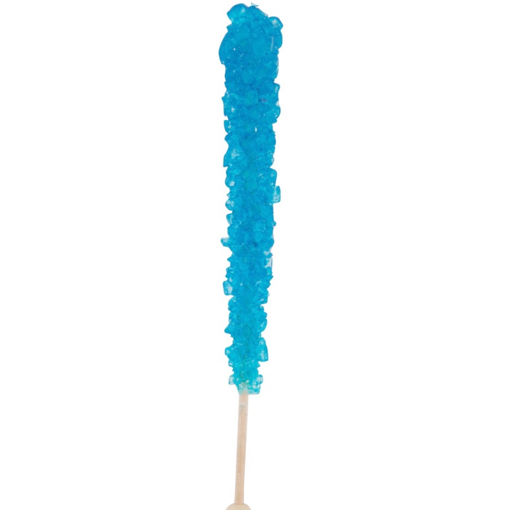 rock crystal sugar candy stick - blue raspberry