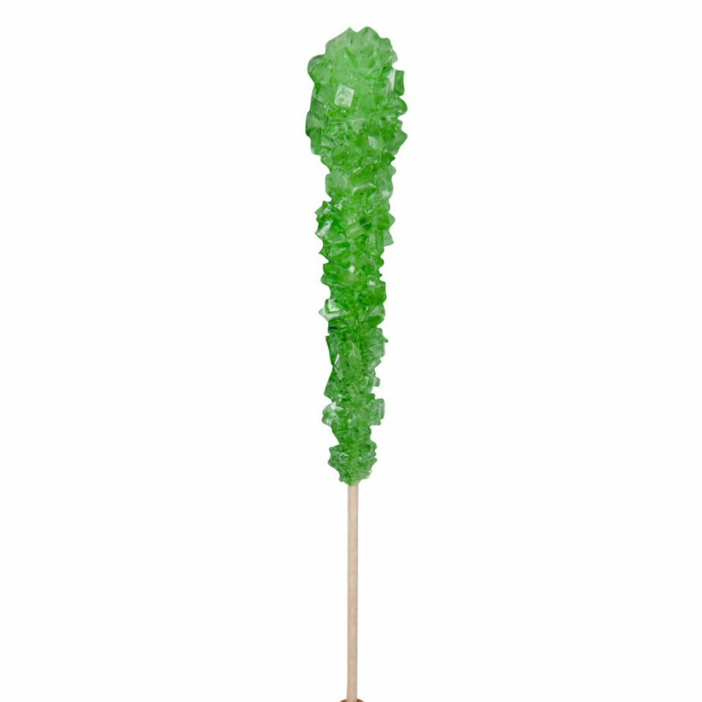 rock crystal sugar candy stick - green apple