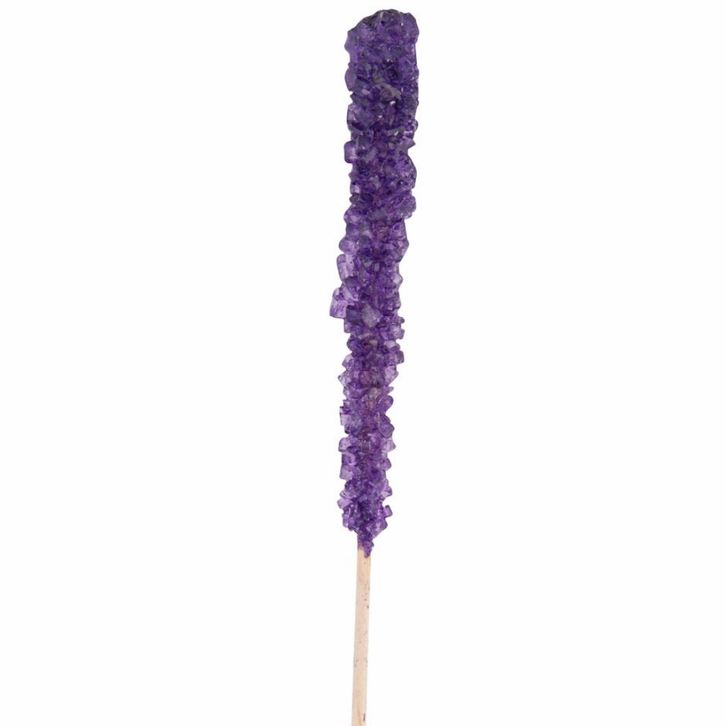 rock crystal sugar candy stick - purple grape