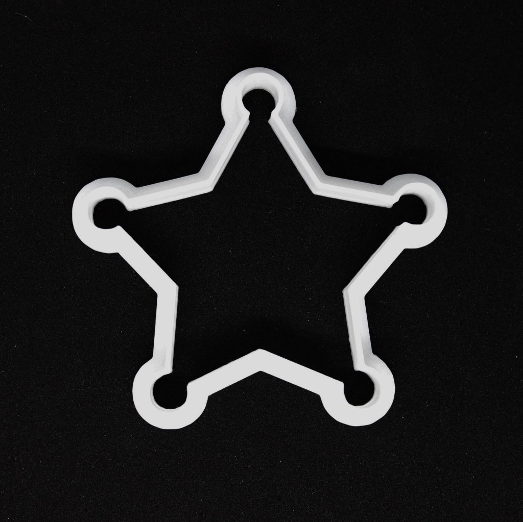 sheriff badge plastic cookie cutter