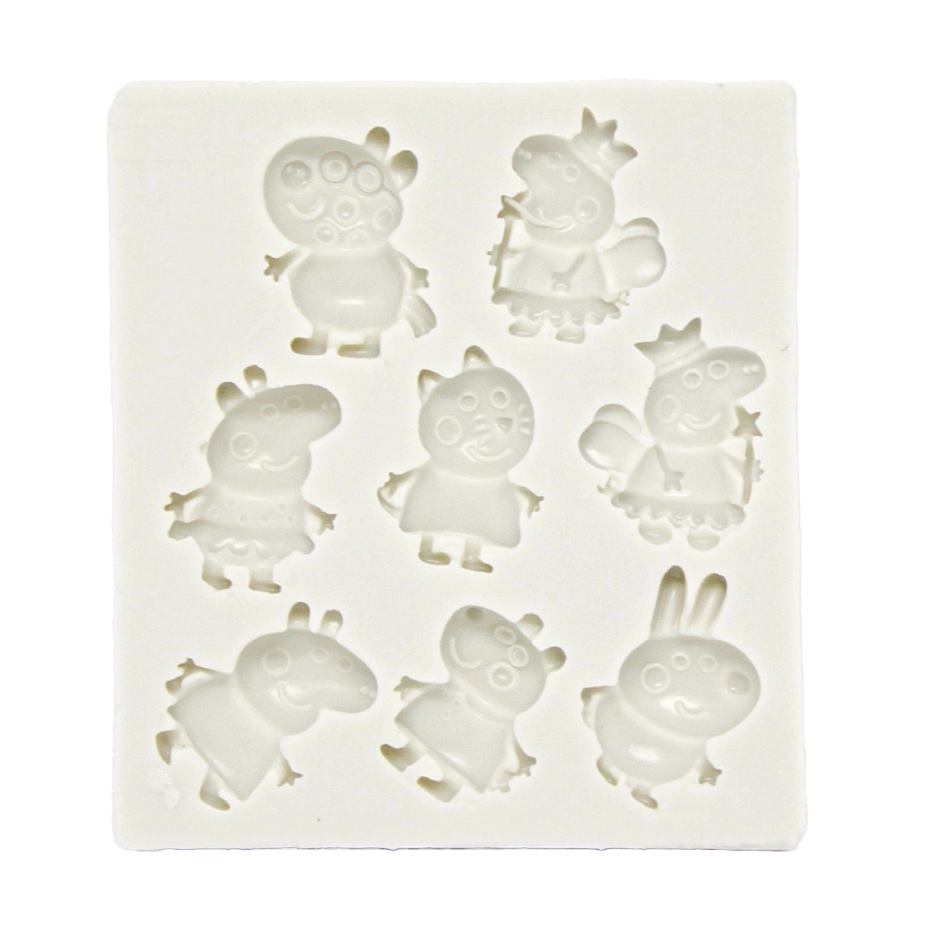 silicone mould assorted peppa pig