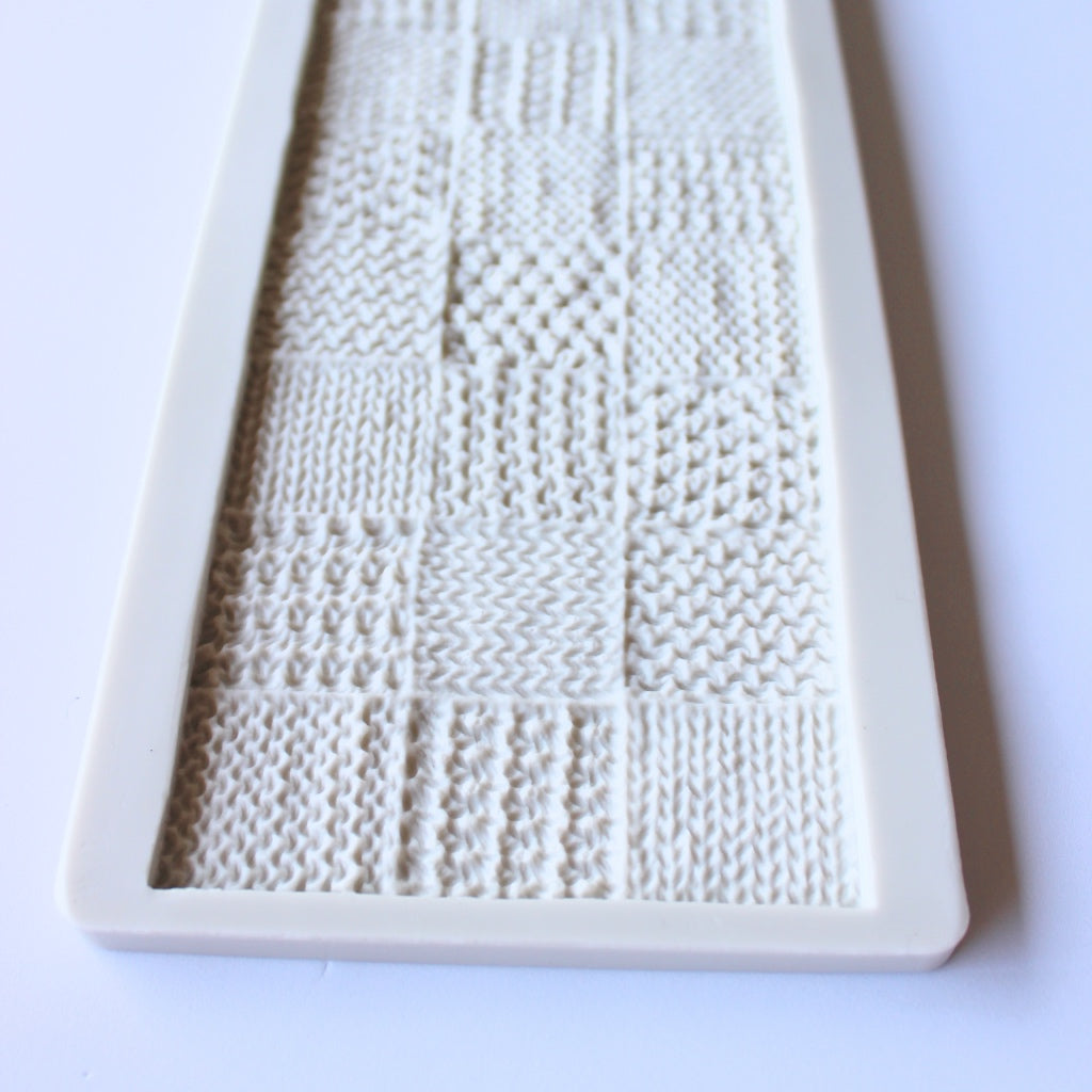 silicone mould knitted closeup