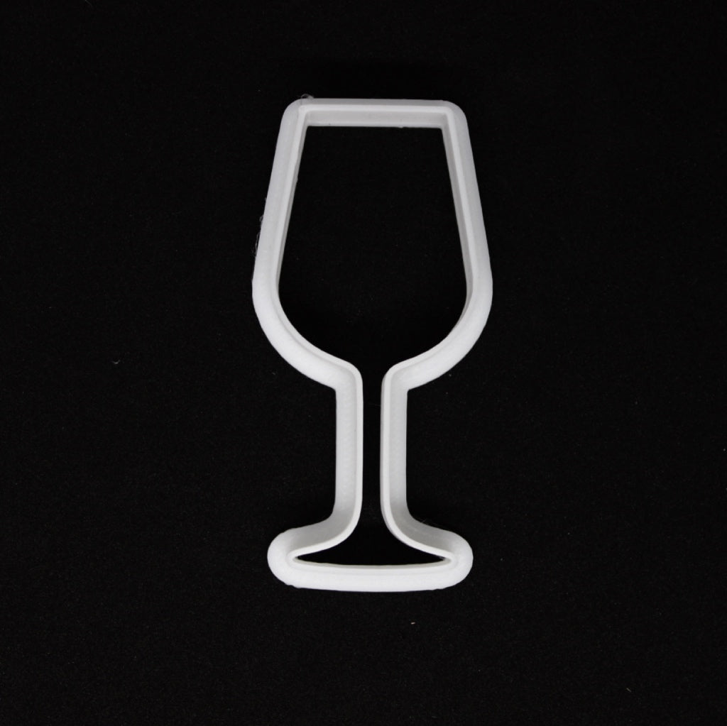 cookie cutting with wine glass comparison plastic cutter