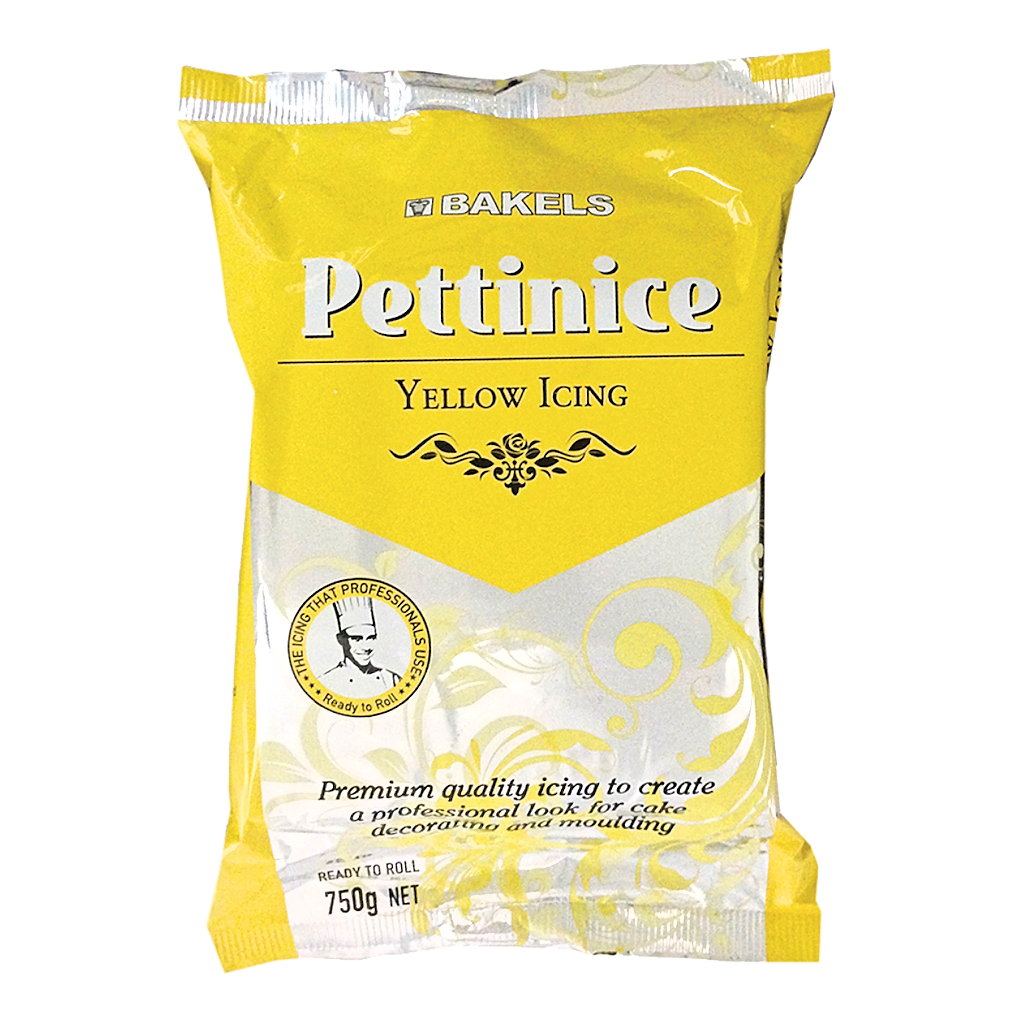 Bakels pettinice ready to roll fondant 750g pack yellow